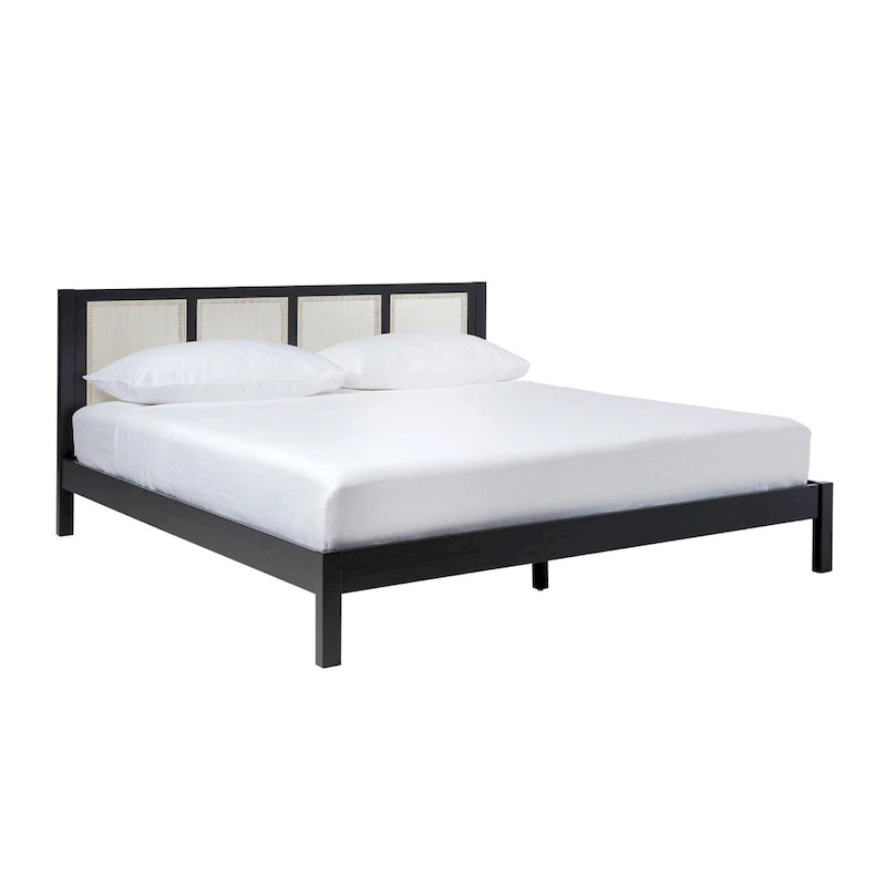 Tête de lit en rotin massif style bohème Middlebrook Designs pour lit king size