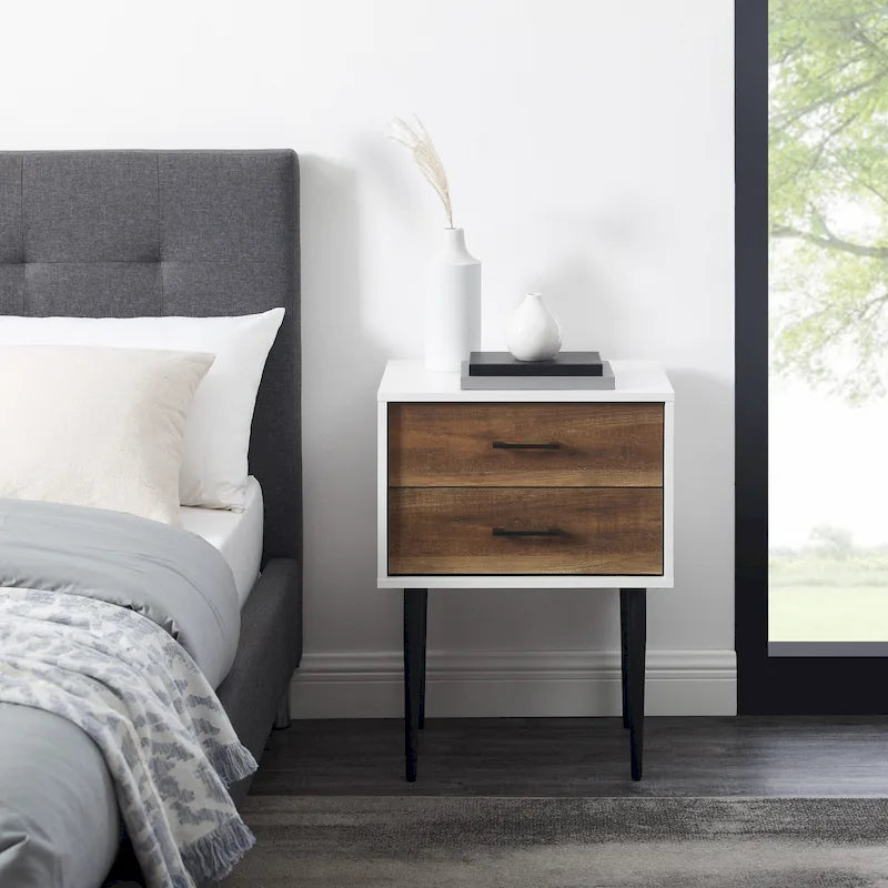 Table de chevet Middlebrook Notto style milieu du siècle (ensemble de 2)