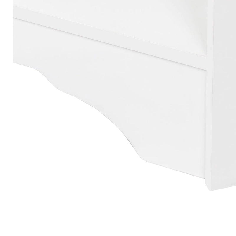 Porte-manteau d'angle avec banc à chaussures - Porte-manteau multifonctionnel pour entrée, doté de 4 crochets et d'une étagère réglable, 75 cm (L) x 182 cm (H)