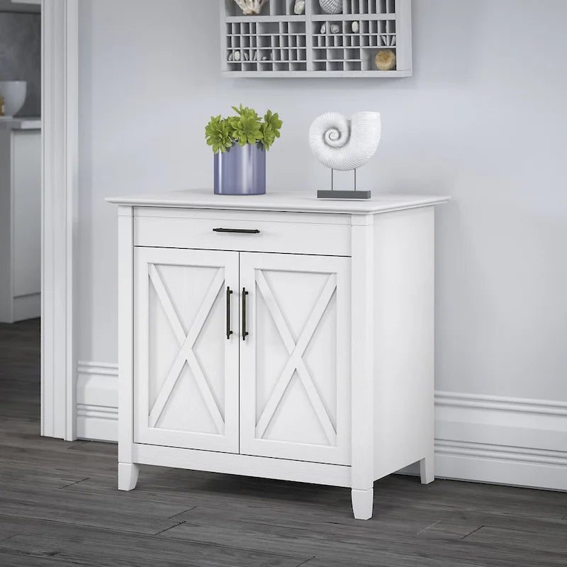 Key West Secretary Desk with Storage Cabinet by Bush Furniture