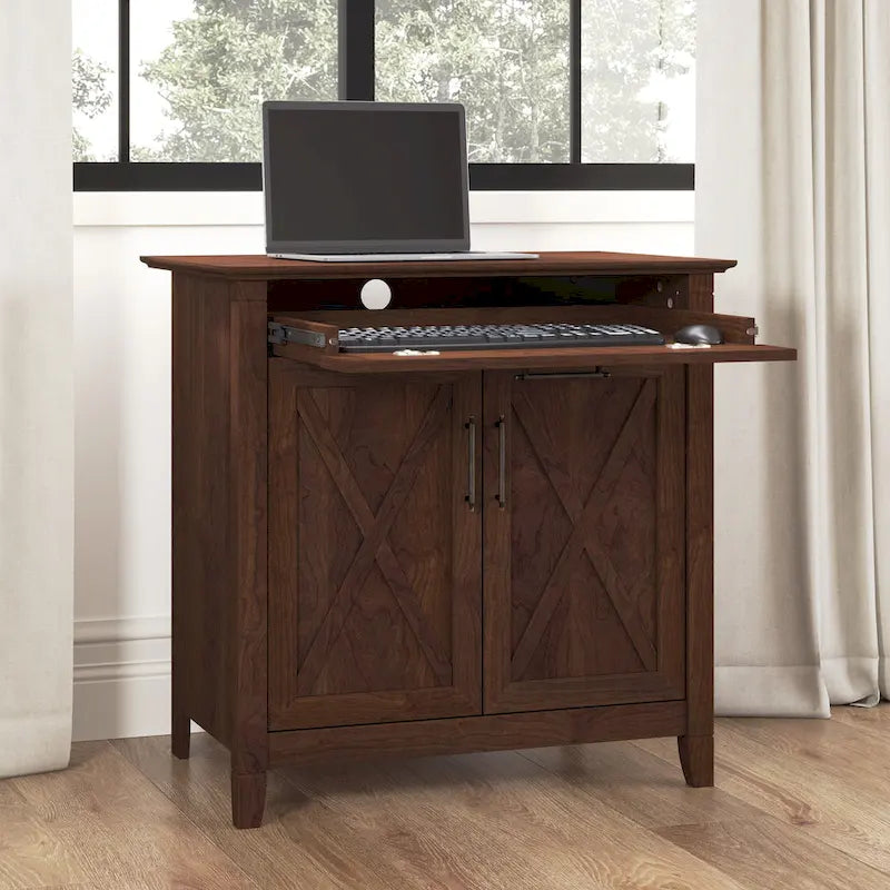 Bureau secrétaire Key West avec armoire de rangement par Bush Furniture