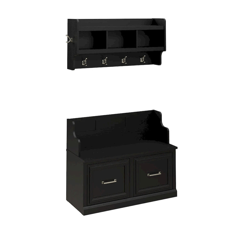 Banc d'entrée et étagère murale Woodland 40W de Bush Furniture