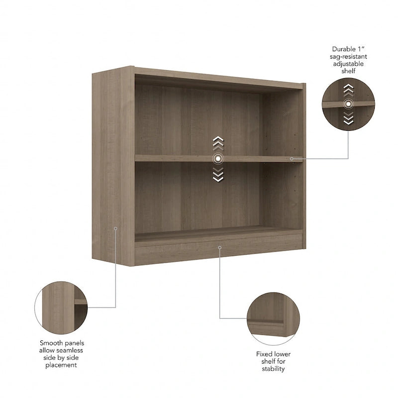 Bibliothèque universelle à 2 étagères de petite taille par Bush Furniture