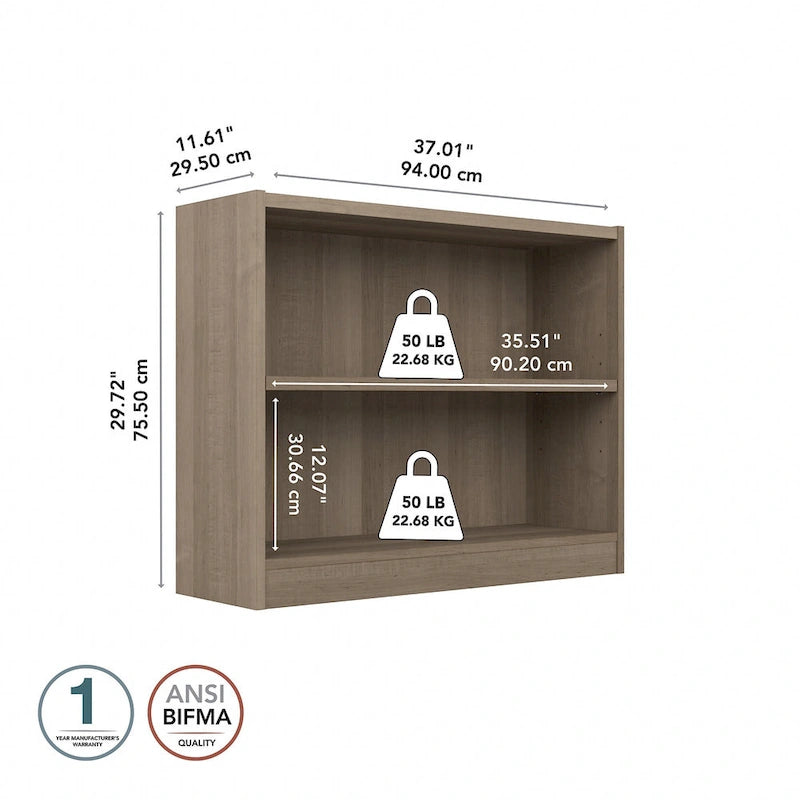 Bibliothèque universelle à 2 étagères de petite taille par Bush Furniture