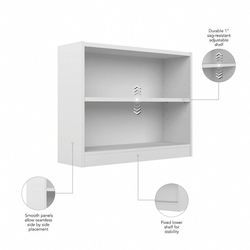 Bibliothèque universelle à 2 étagères de petite taille par Bush Furniture