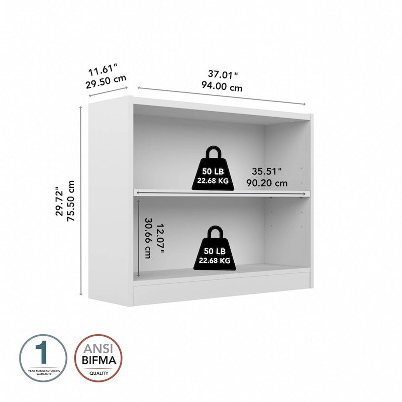 Bibliothèque universelle à 2 étagères de petite taille par Bush Furniture