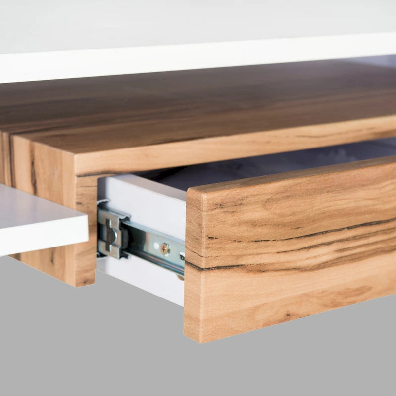 Bureau d'ordinateur moderne SAFAVIEH Bettyjane blanc/chrome