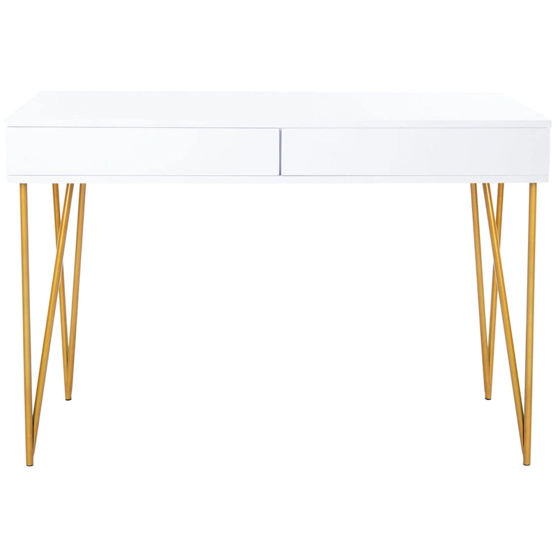 Bureau SAFAVIEH Ladonna en pin naturel à 2 tiroirs