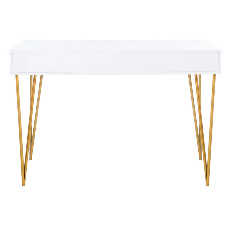 Bureau SAFAVIEH Ladonna en pin naturel à 2 tiroirs