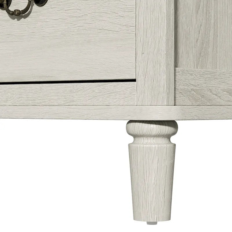 Commode extra large à 6 tiroirs, gris clair