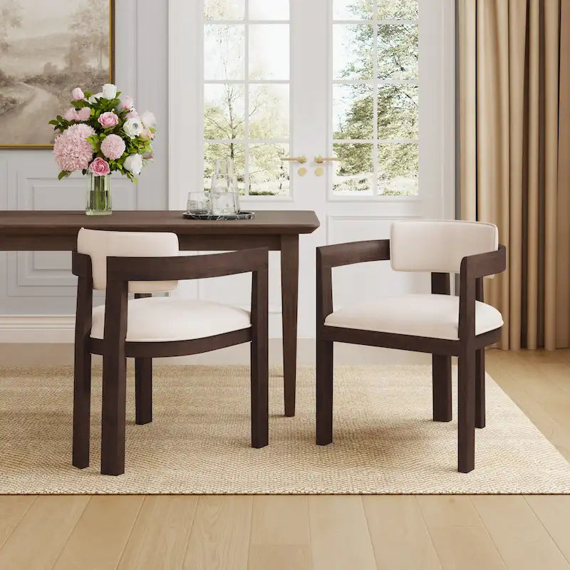 Chaise de salle à manger moderne et sophistiquée Conrad avec accoudoirs par Christopher Knight Home