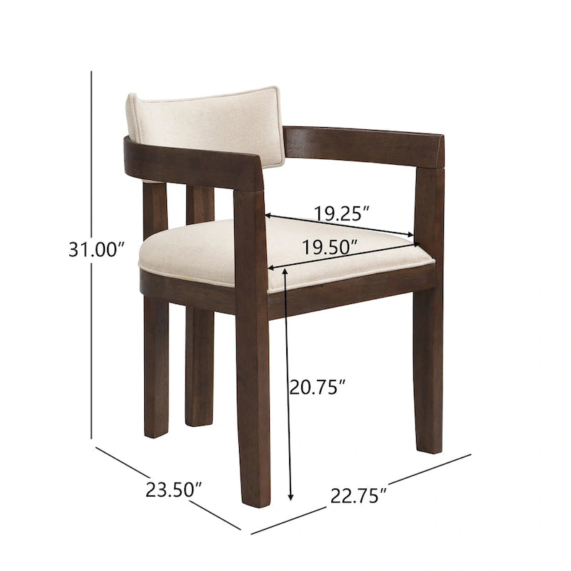 Chaise de salle à manger moderne et sophistiquée Conrad avec accoudoirs par Christopher Knight Home