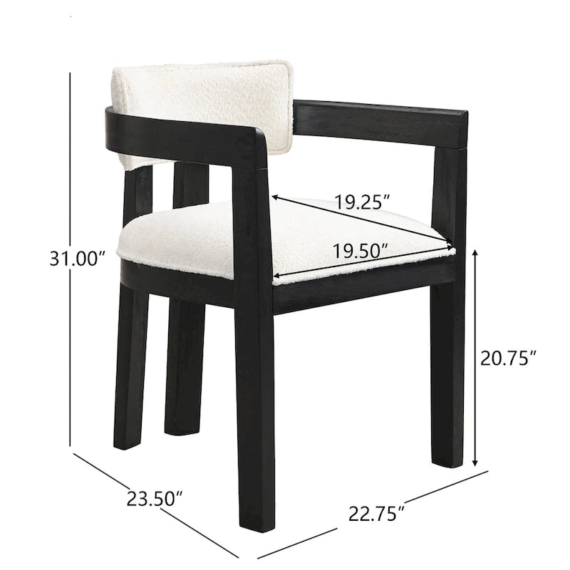 Chaise de salle à manger moderne et sophistiquée Conrad avec accoudoirs par Christopher Knight Home