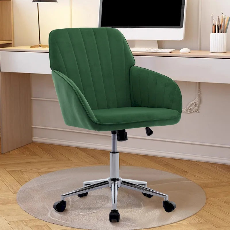 Chaise de bureau réglable, pour la maison ou la chambre, chaise pivotante ergonomique, dossier inclinable, confortable pour une utilisation prolongée.
