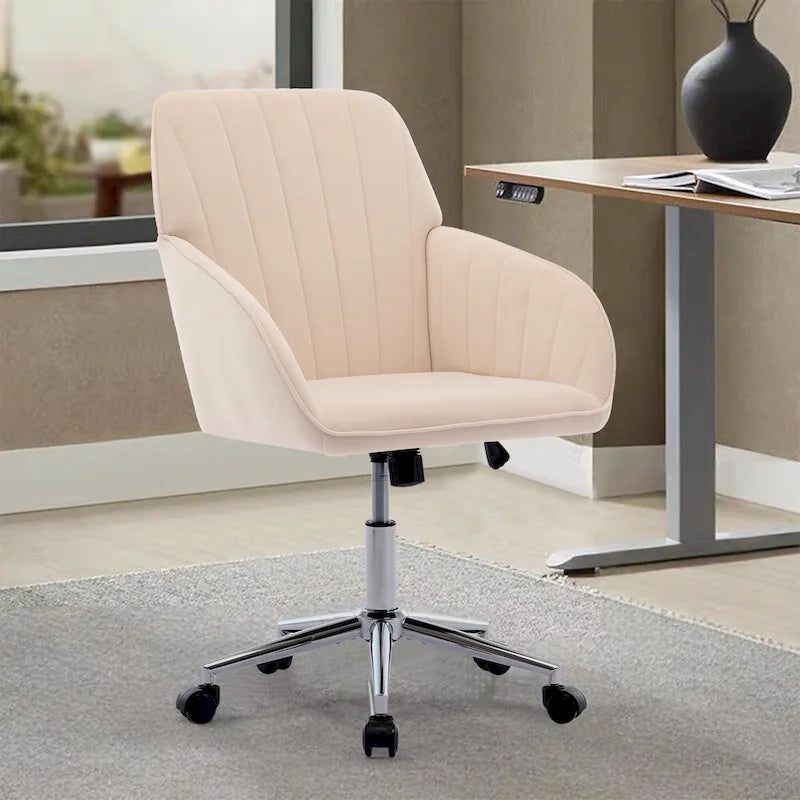 Chaise de bureau réglable, pour la maison ou la chambre, chaise pivotante ergonomique, dossier inclinable, confortable pour une utilisation prolongée.