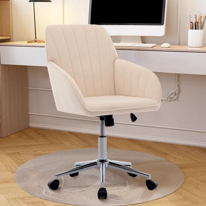 Chaise de bureau réglable, pour la maison ou la chambre, chaise pivotante ergonomique, dossier inclinable, confortable pour une utilisation prolongée.