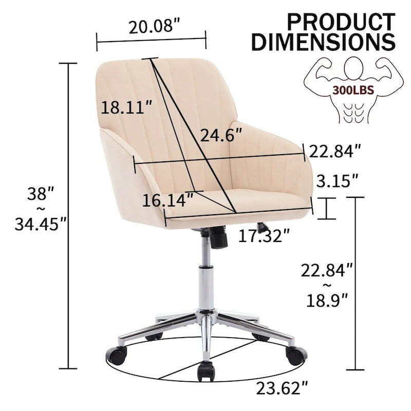 Chaise de bureau réglable, pour la maison ou la chambre, chaise pivotante ergonomique, dossier inclinable, confortable pour une utilisation prolongée.