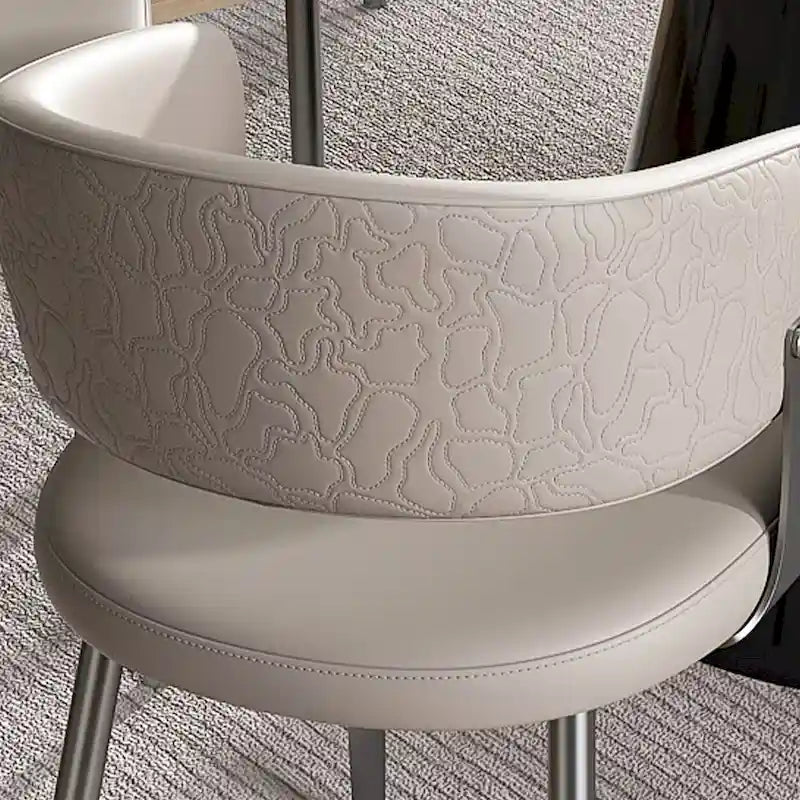 Ensemble de 2 chaises de salle à manger, chaises de cuisine en similicuir avec pieds en métal - Accoudoirs ergonomiques, coussin en mousse confortable, structure robuste
