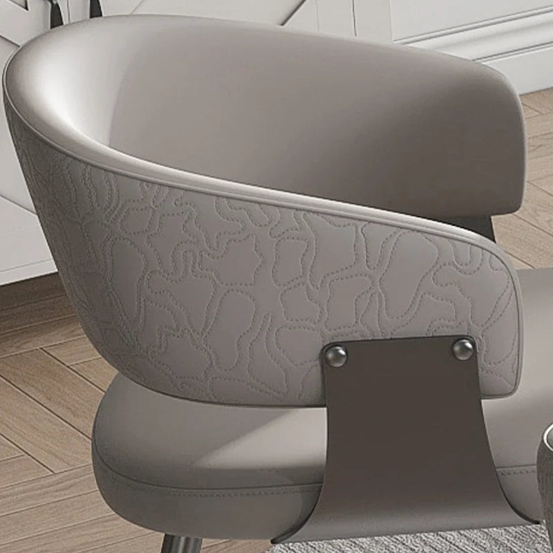 Ensemble de 2 chaises de salle à manger, chaises de cuisine en similicuir avec pieds en métal - Accoudoirs ergonomiques, coussin en mousse confortable, structure robuste