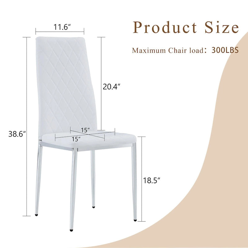 Ensemble de 6 chaises de salle à manger de style moderne