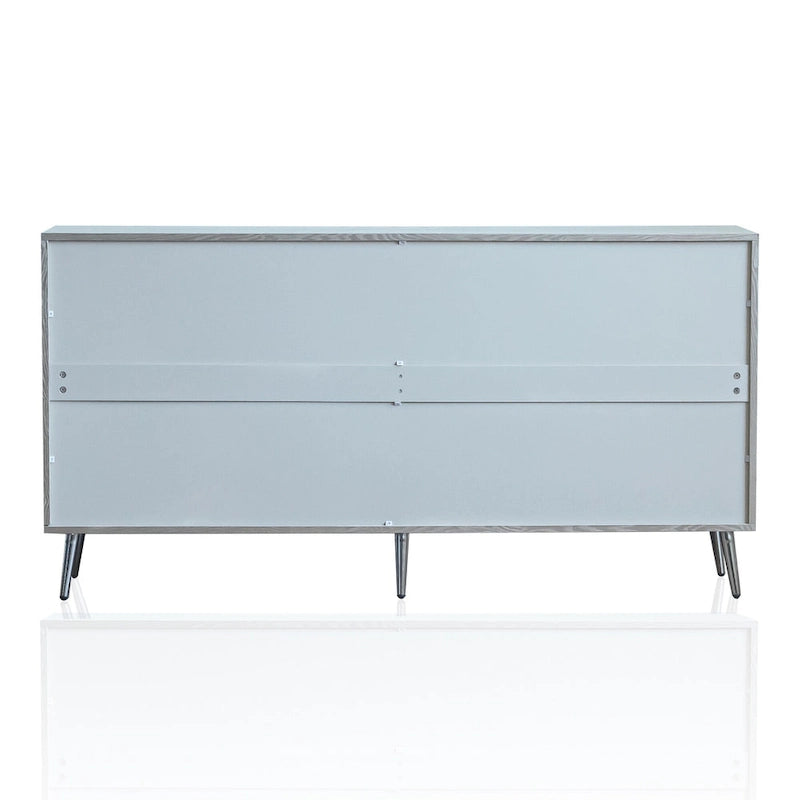 Buffet/meuble de rangement moderne en bois laqué à 4 portes