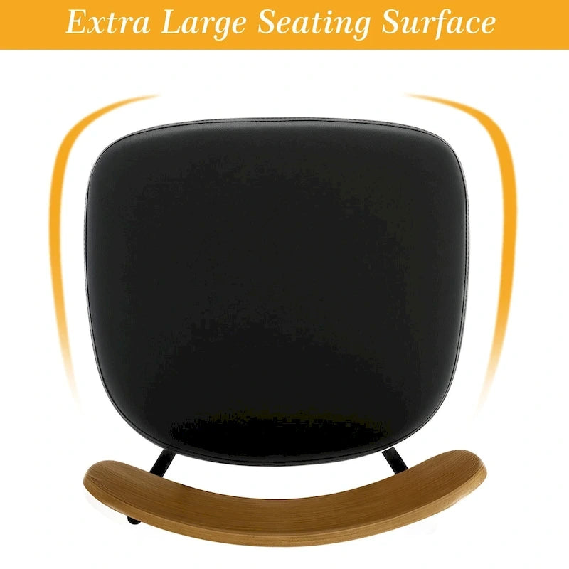 Tabourets de bar pivotants rembourrés de 66 cm (26 po) - 92,5 cm (36,4 po) H x 43,5 cm (17,1 po) L x 51 cm (20 po) P