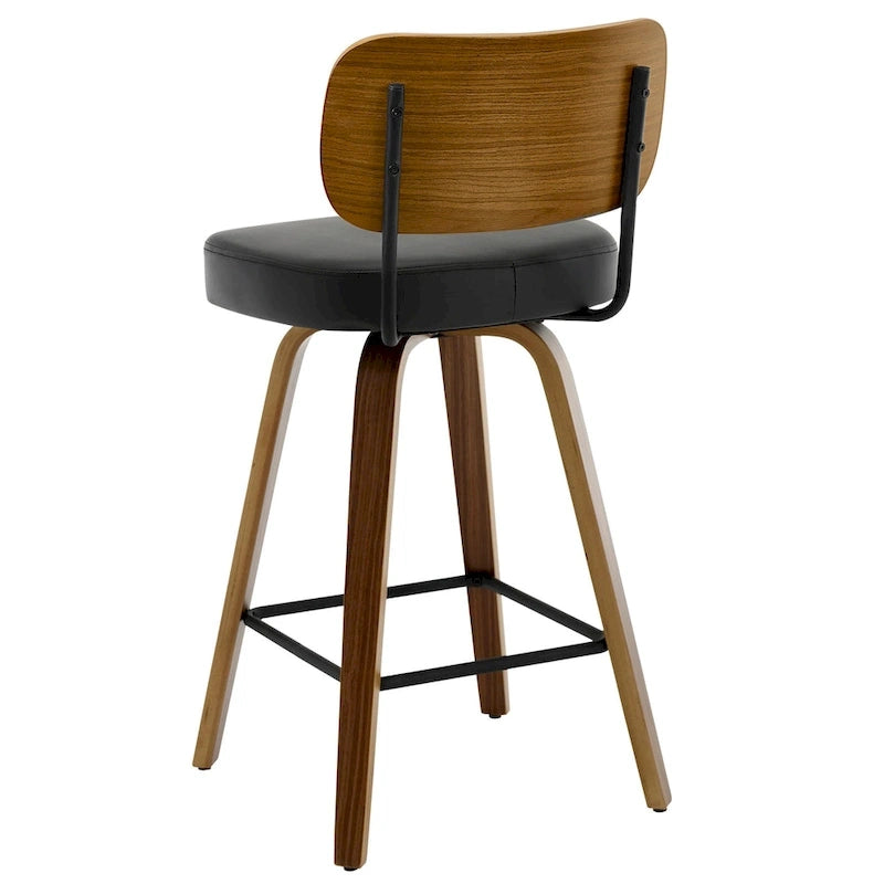 Tabourets de bar pivotants rembourrés de 66 cm (26 po) - 92,5 cm (36,4 po) H x 43,5 cm (17,1 po) L x 51 cm (20 po) P