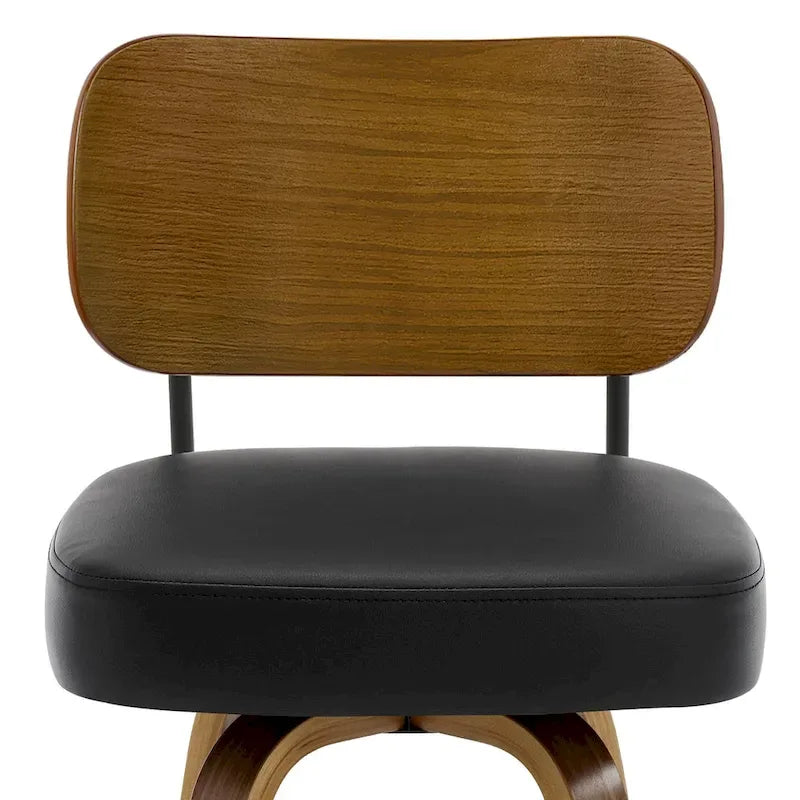 Tabourets de bar pivotants rembourrés de 66 cm (26 po) - 92,5 cm (36,4 po) H x 43,5 cm (17,1 po) L x 51 cm (20 po) P