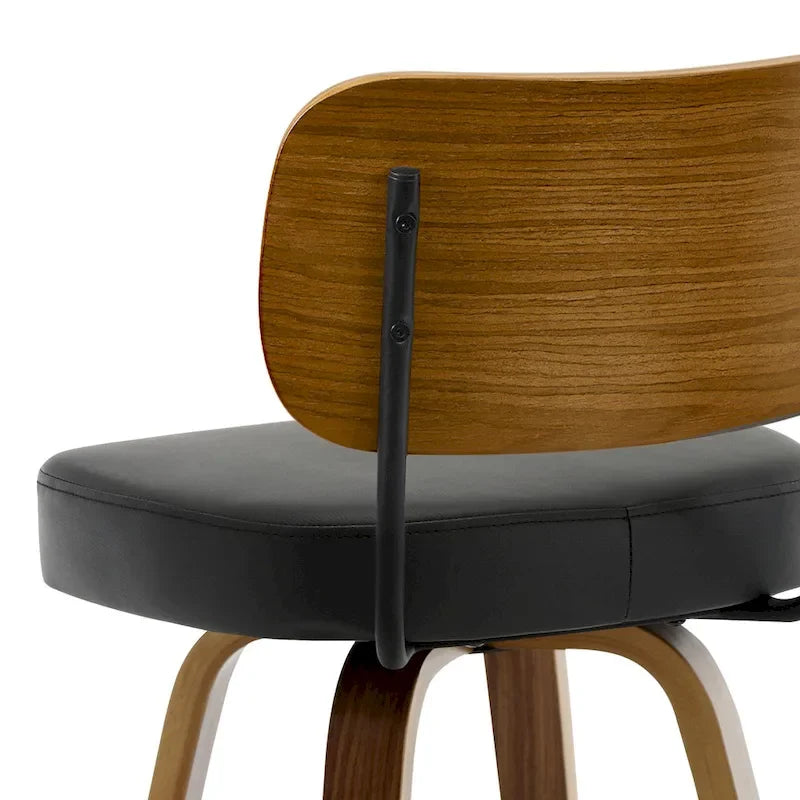 Tabourets de bar pivotants rembourrés de 66 cm (26 po) - 92,5 cm (36,4 po) H x 43,5 cm (17,1 po) L x 51 cm (20 po) P