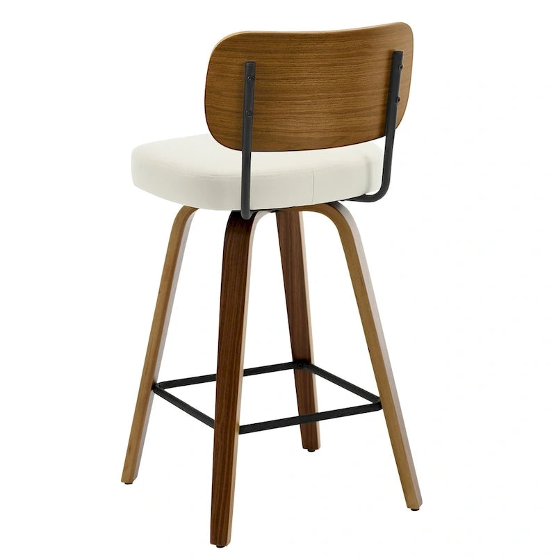 Tabourets de bar pivotants rembourrés de 66 cm (26 po) - 92,5 cm (36,4 po) H x 43,5 cm (17,1 po) L x 51 cm (20 po) P