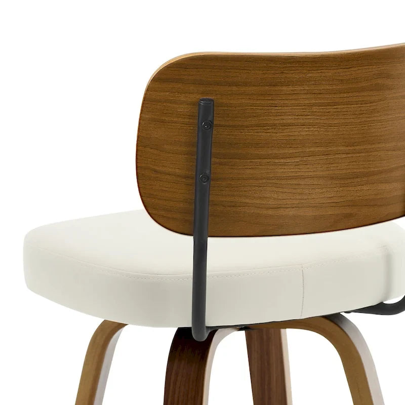 Tabourets de bar pivotants rembourrés de 66 cm (26 po) - 92,5 cm (36,4 po) H x 43,5 cm (17,1 po) L x 51 cm (20 po) P