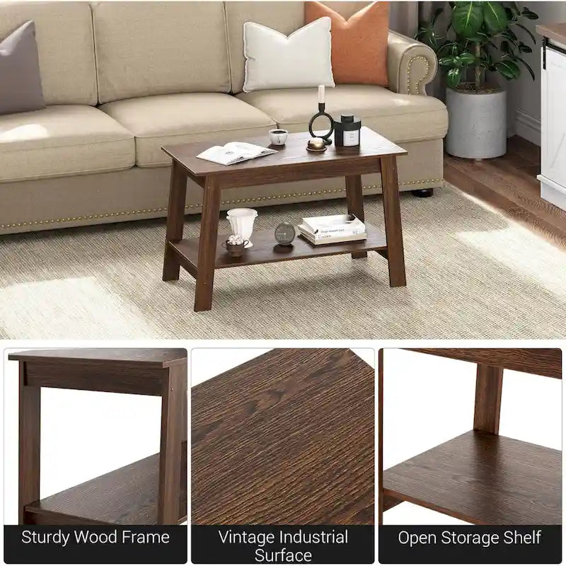 Petite table basse rustique pour salon, cuisine - Non applicable