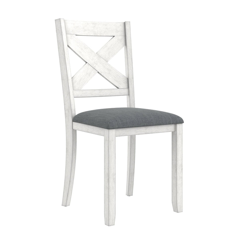 Chaises de salle à manger VECELO en bois massif avec assise en lin, ensemble de 2/4/6 chaises