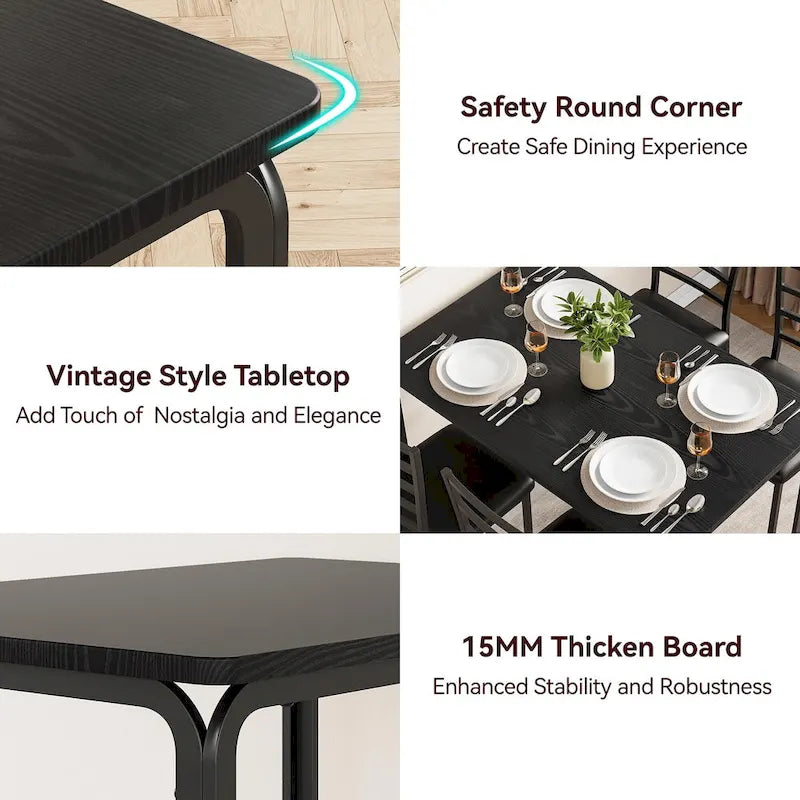 Ensemble de table à manger 5 pièces pour 4 personnes