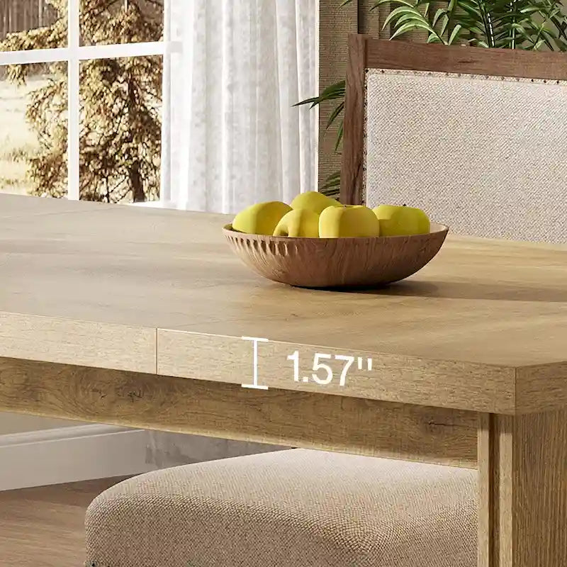 Table de salle à manger rectangulaire 63 cm avec pieds au design moderne