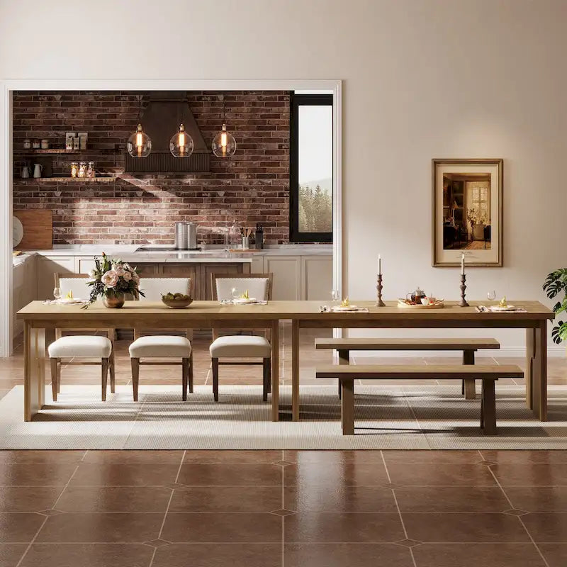 Table de salle à manger rectangulaire 63 cm avec pieds au design moderne