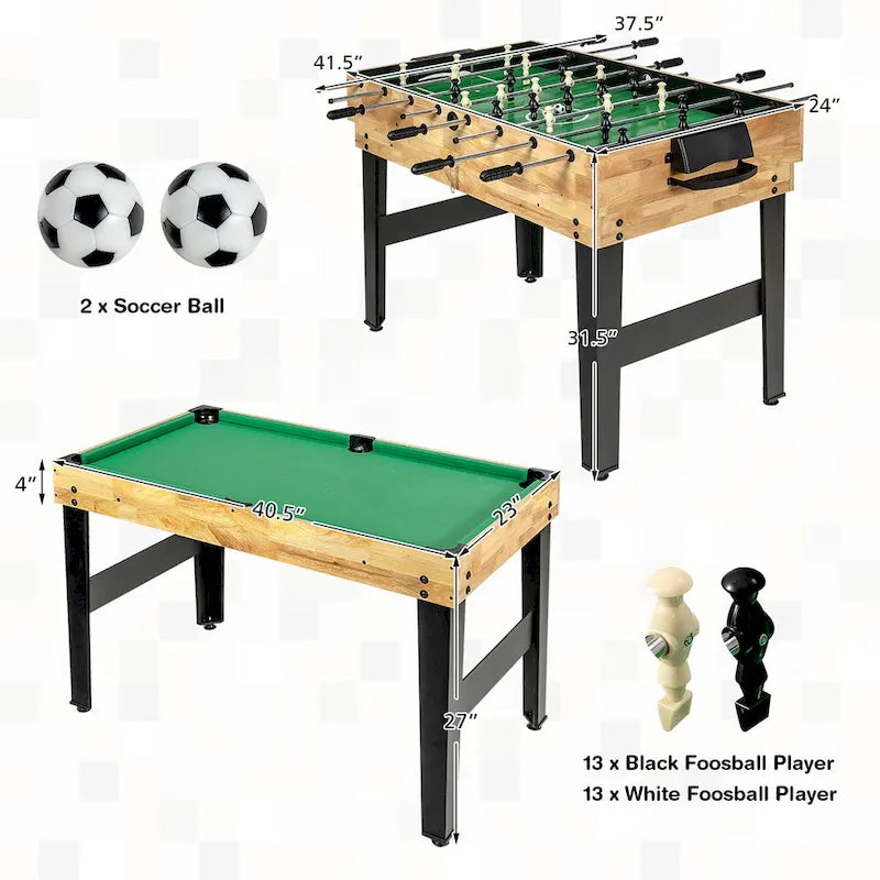 Ensemble de table de jeux combinée 10 en 1 Costway, table de jeux multi-jeux pour la maison - Voir les détails