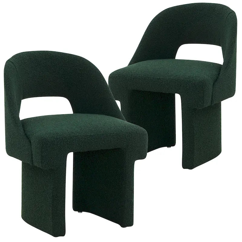 Ensemble de 2 fauteuils d'appoint modernes et élégants en tissu bouclé, avec structure en MDF, pour la maison, le bureau, le salon et la chambre.