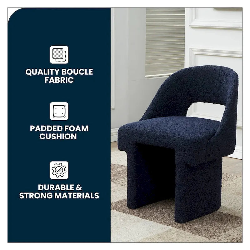 Ensemble de 2 fauteuils d'appoint modernes et élégants en tissu bouclé, avec structure en MDF, pour la maison, le bureau, le salon et la chambre.