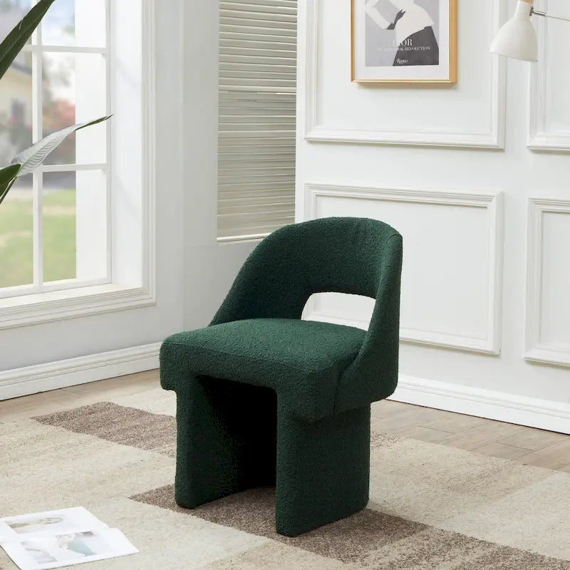 Ensemble de 2 fauteuils d'appoint modernes et élégants en tissu bouclé, avec structure en MDF, pour la maison, le bureau, le salon et la chambre.