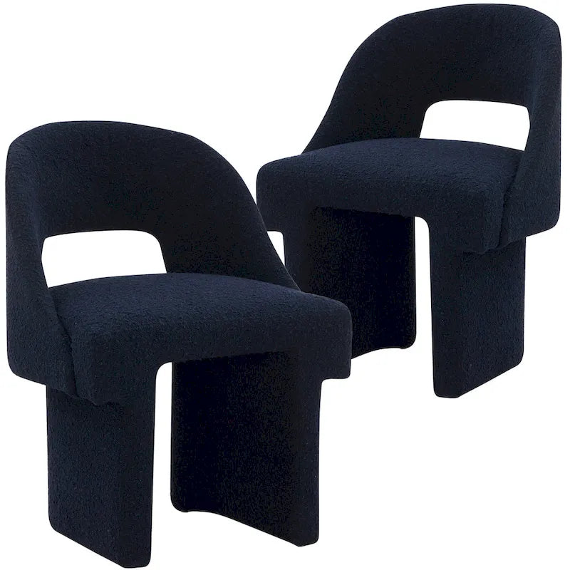 Ensemble de 2 fauteuils d'appoint modernes et élégants en tissu bouclé, avec structure en MDF, pour la maison, le bureau, le salon et la chambre.