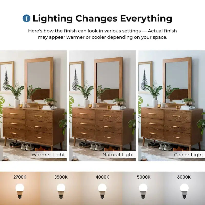 Ensemble de chambre à coucher plateforme 4 pièces Beau Midcentury en bois de noyer de Furniture of America