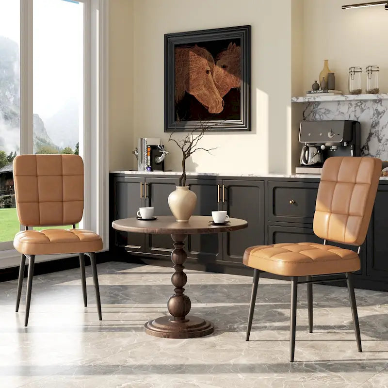 Ensemble de 2/4/6/8 chaises de salle à manger modernes, chaises de cuisine rembourrées avec coussin épais pour salle à manger