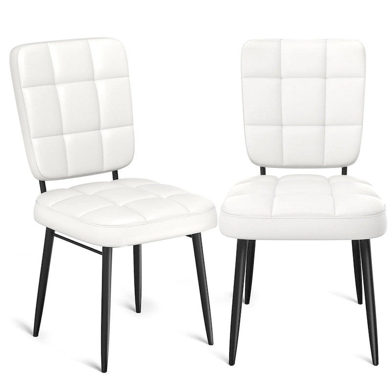 Ensemble de 2/4/6/8 chaises de salle à manger modernes, chaises de cuisine rembourrées avec coussin épais pour salle à manger
