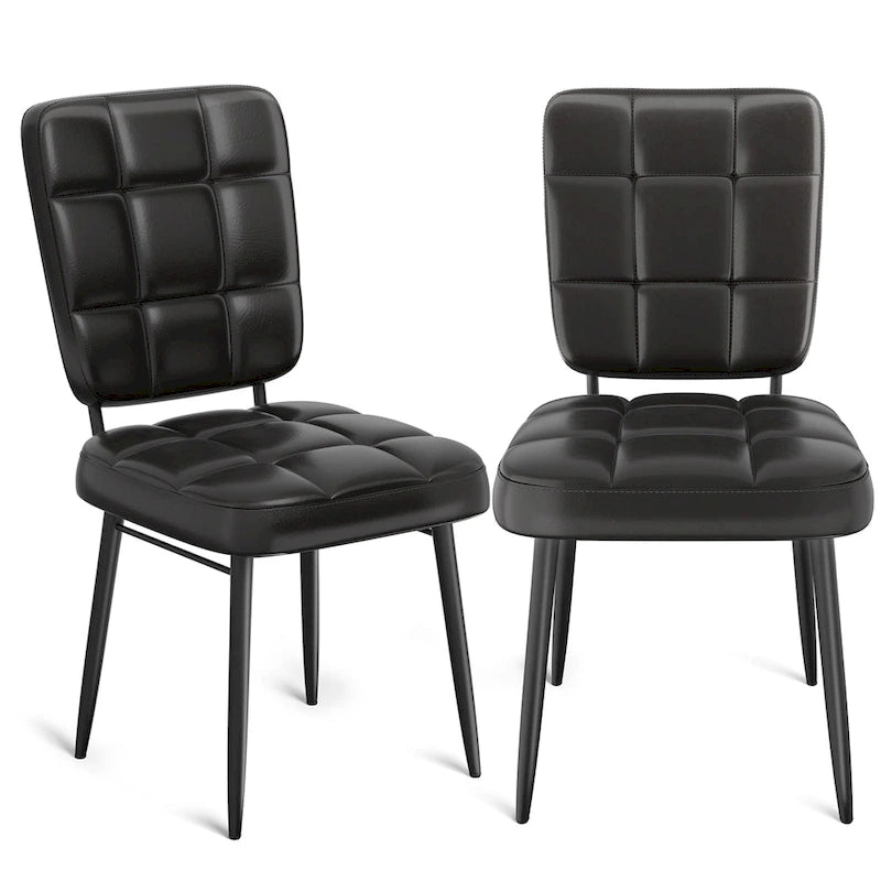 Ensemble de 2/4/6/8 chaises de salle à manger modernes, chaises de cuisine rembourrées avec coussin épais pour salle à manger