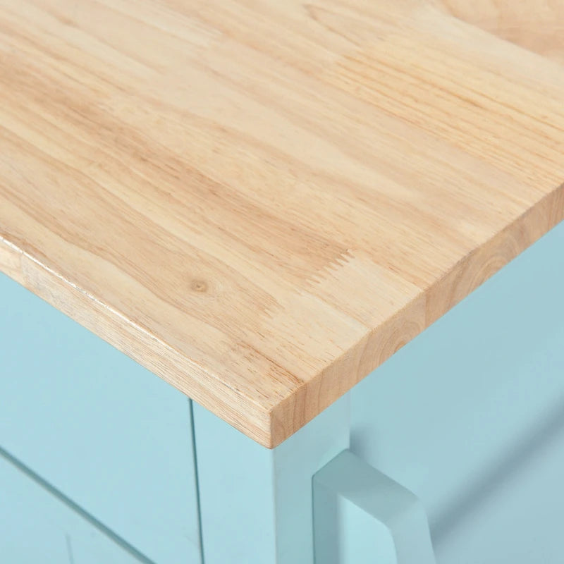 Îlot de cuisine pliant en bois sur roulettes avec étagère réglable, armoire de rangement et 2 tiroirs, porte coulissante de style grange dissimulée