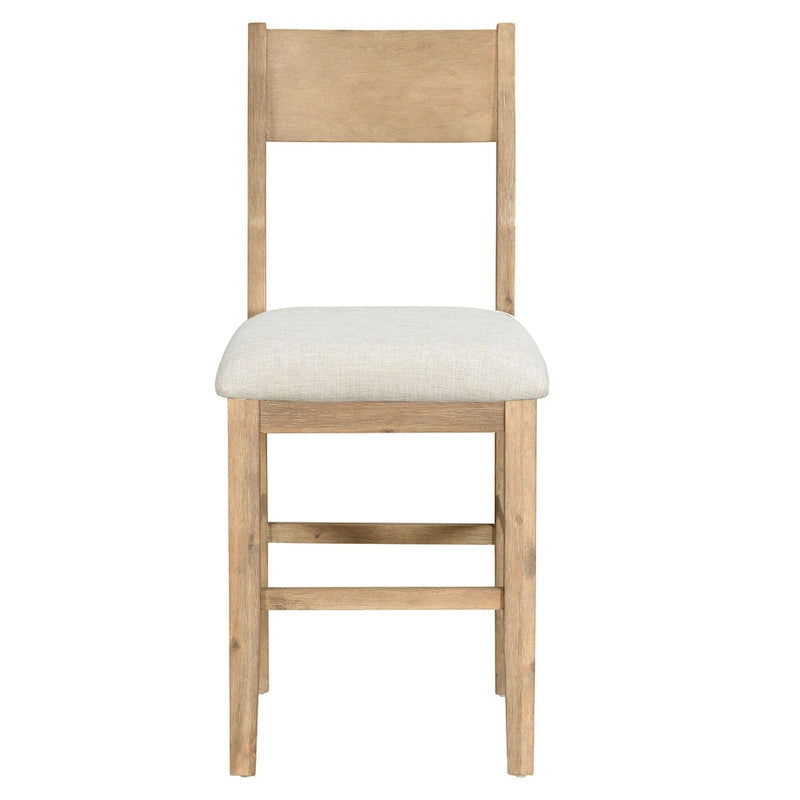 Ensemble de salle à manger de style ferme marron, 5 pièces, hauteur comptoir, avec 4 chaises