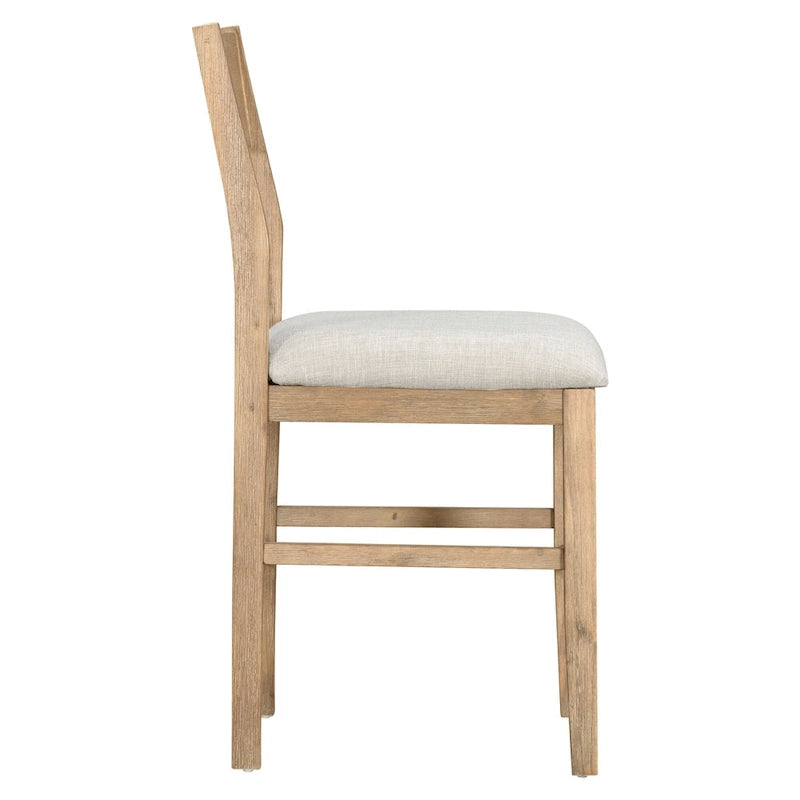 Ensemble de salle à manger de style ferme marron, 5 pièces, hauteur comptoir, avec 4 chaises