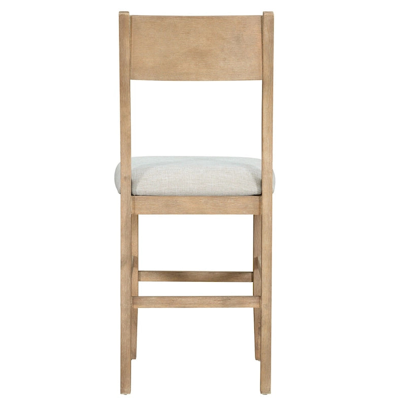 Ensemble de salle à manger de style ferme marron, 5 pièces, hauteur comptoir, avec 4 chaises