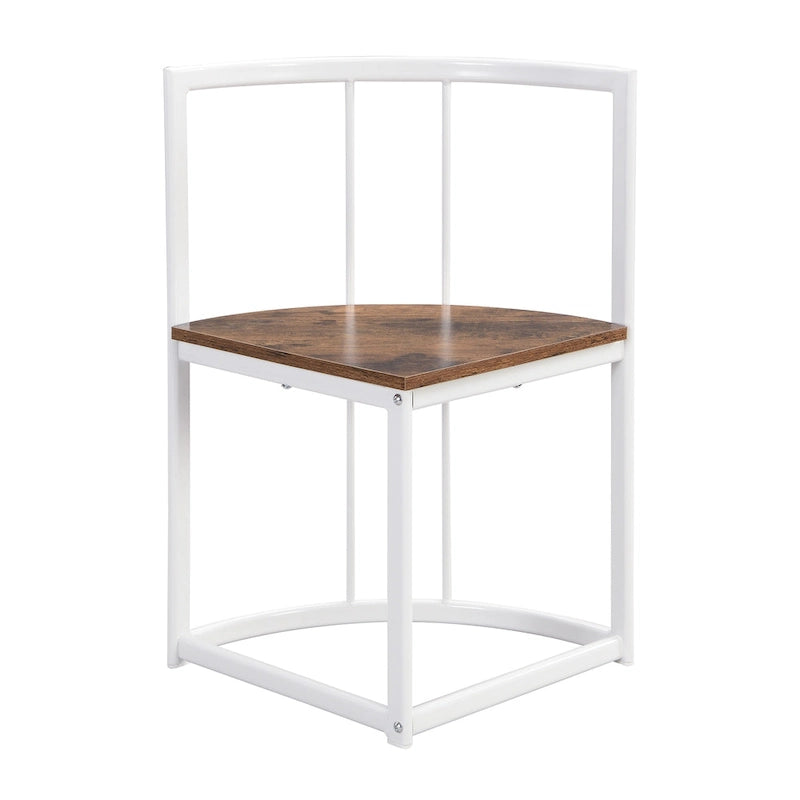 Ensemble de salle à manger moderne 7 pièces avec structure en métal, comprenant une table demi-ronde et 6 chaises.